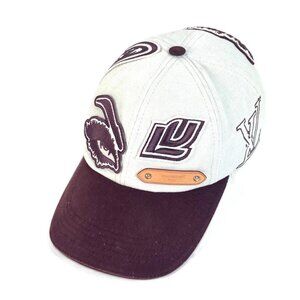 LOUIS VUITTON M7176L Cap League hat cap baseball cap cotton White/wine-red